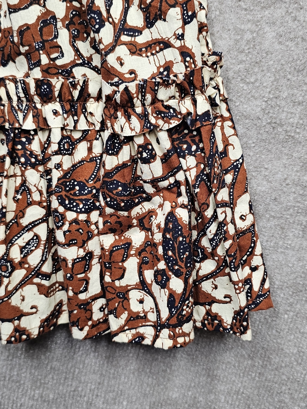 House of Harlow 1960 XS NWT Boho Mini Dress Cotton Ruffle Mock Neck Fall - Picture 8 of 16